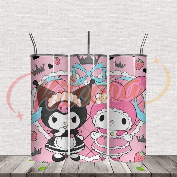 kuromi-x-hello-kitty-bestie-skinny-tumbler-wrap-png