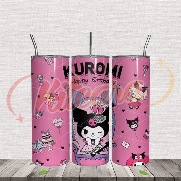 kuromi-happy-birthday-20oz-tumbler-wrap-png