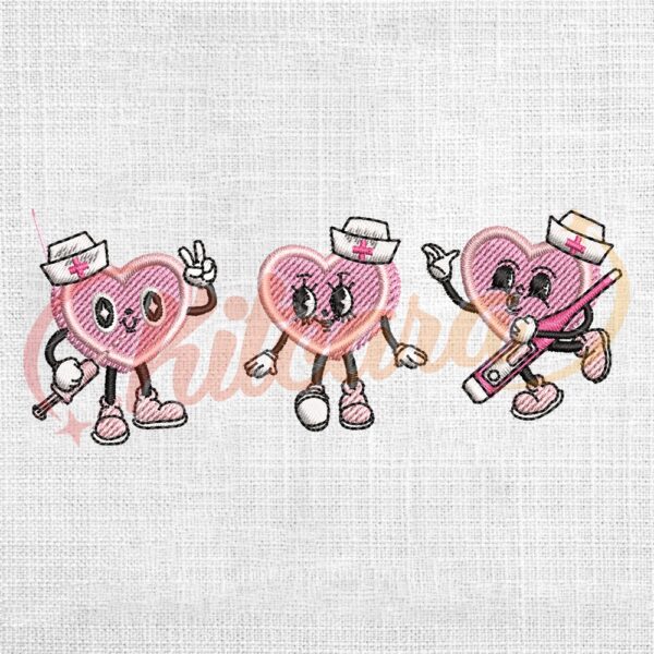 nurse-day-retro-pink-heart-valentine-design-embroidery