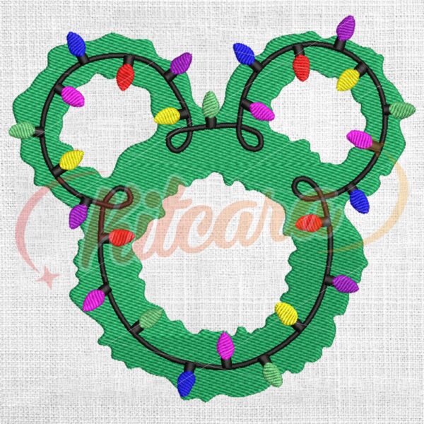 mickey-head-christmas-light-floral-wreath-embroidery