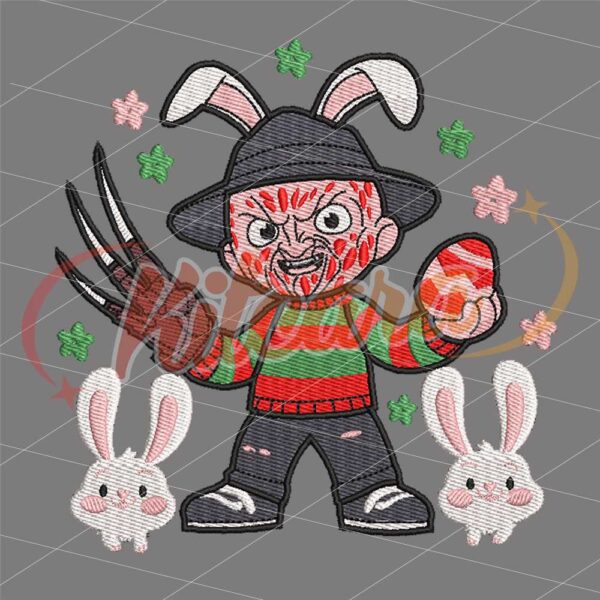horror-killer-freddy-krueger-easter-bunny-embroidery