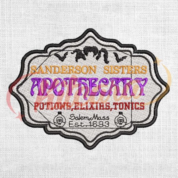 sanderson-sisters-apothecary-salem-mass-logo-embroidery