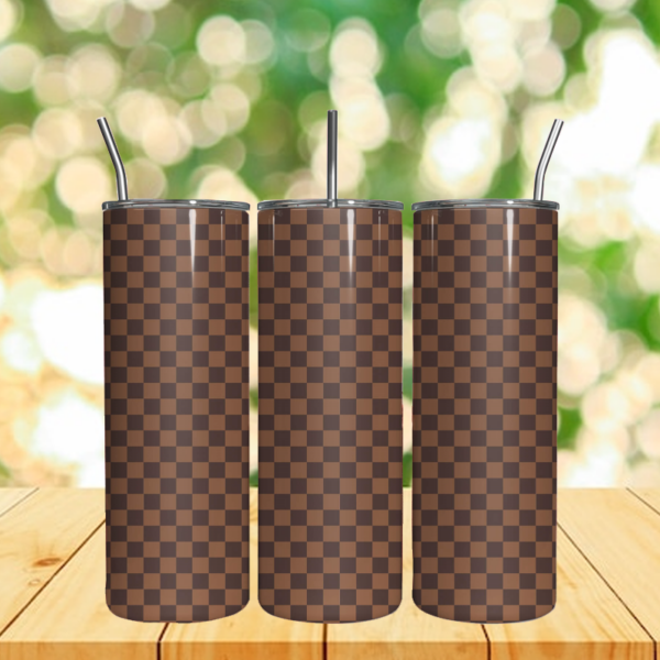 Brown Caro Pattern 20Oz Tumbler Fashion Tumbler