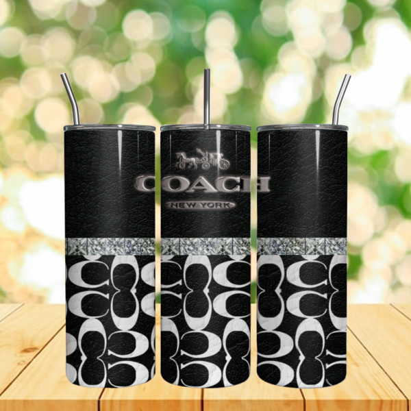 Coach Black Brand Logo 20Oz Tumbler