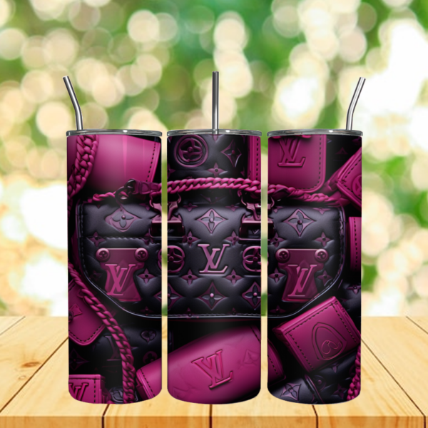 Louis Vuitton Pink Bag 3D Tumbler Design