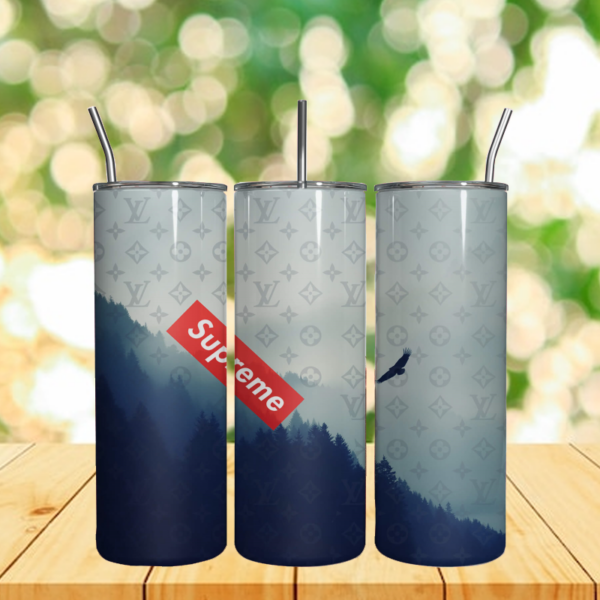 LV Supreme Logo Tumbler LV Pattern Fashion