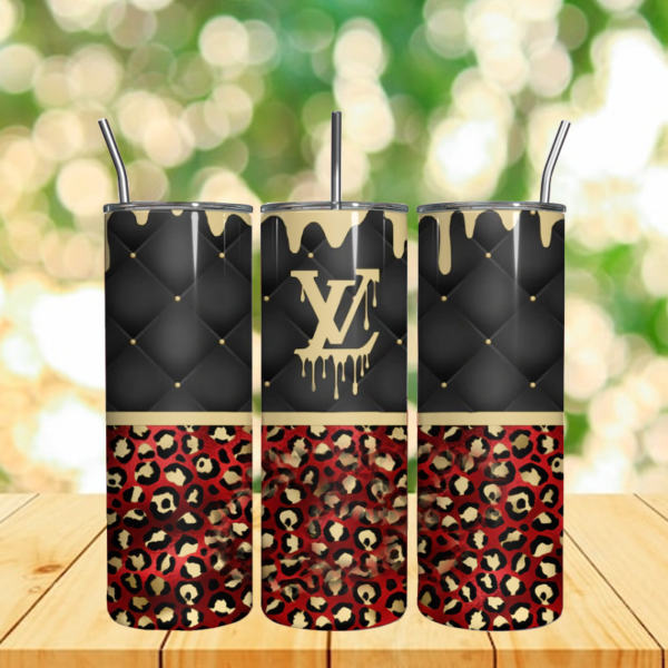 Leopard LV Logo Tumbler LV 20oz Straight