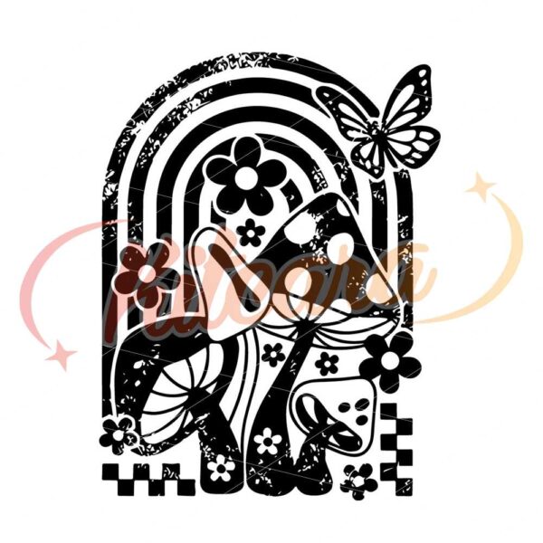 mushrooms-retro-cut-files-for-cricut-svg