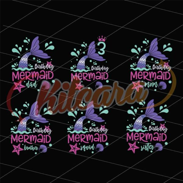 mermaid-birthday-family-bundle-svg