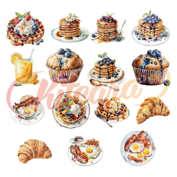 breakfast-clipart-watercolor-food-png