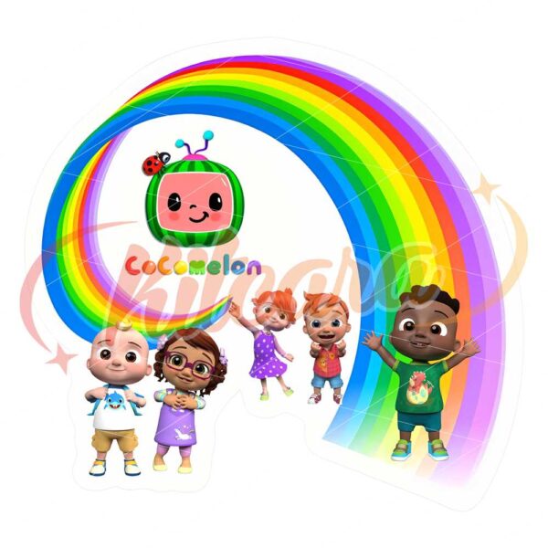 sticker-ready-cocomelon-and-friends-rainbow-png