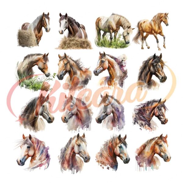 horse-clipart-set-watercolor-png
