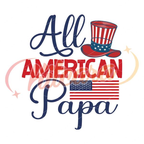 all-american-papa-uncle-sam-patriotic-hat-svg