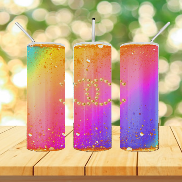 Rainbow Chanel Skinny Tumbler Skinny