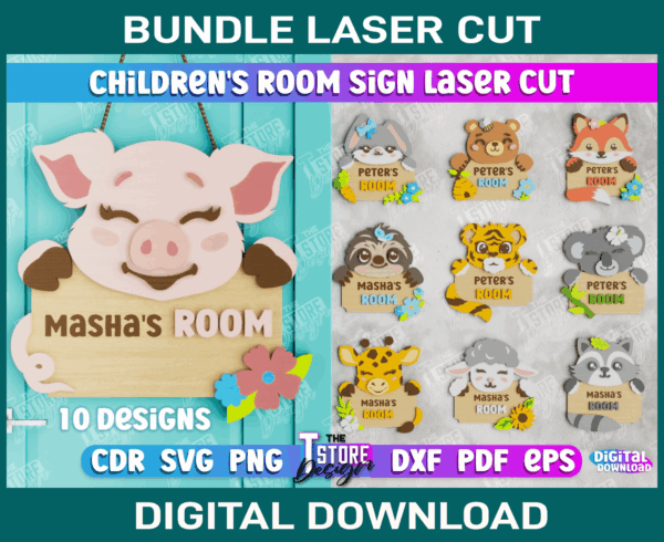 Children's Room Signs Bundle