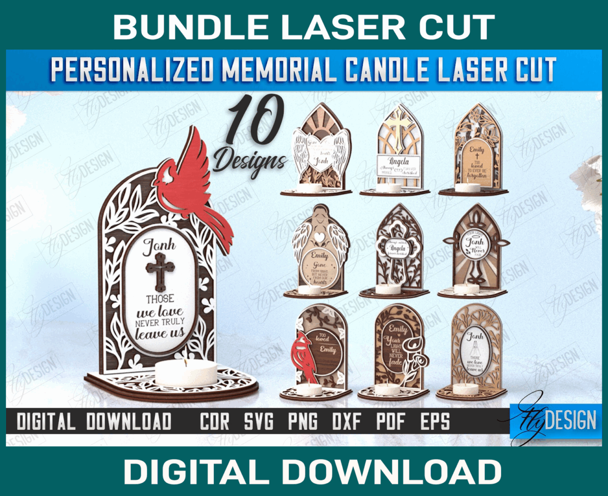 Memorial Candle Holder Laser