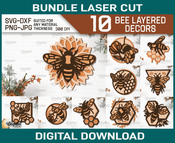 Bee Layered Wall Decors