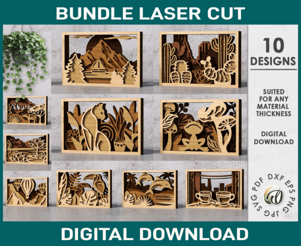 3D Layered Home Decors Bundle